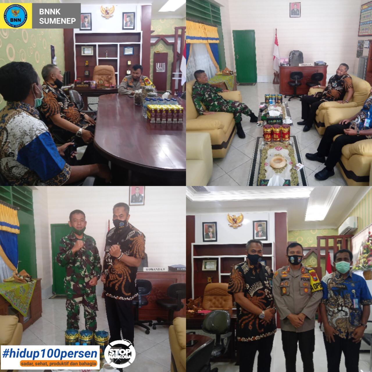 Kepala BNNK Sumenep melakukan Koordinasi dengan POLRES Sumenep dan DANDIM 0827 Kepala BNNK Sumenep melakukan Koordinasi dengan POLRES Sumenep dan DANDIM 0827