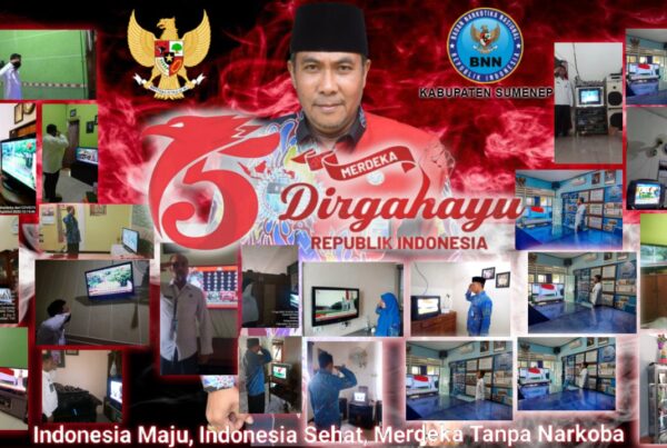 UPACARA KEMERDEKAAN RI KE-75 DILAKSANAKAN BNNK SUMENEP SECARA VIRTUAL