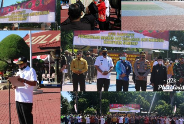 APEL KAMPANYE PENGGUNAAN MASKER DAN DEKLARASI ANTI NARKOBA KABUPATEN SUMENEP