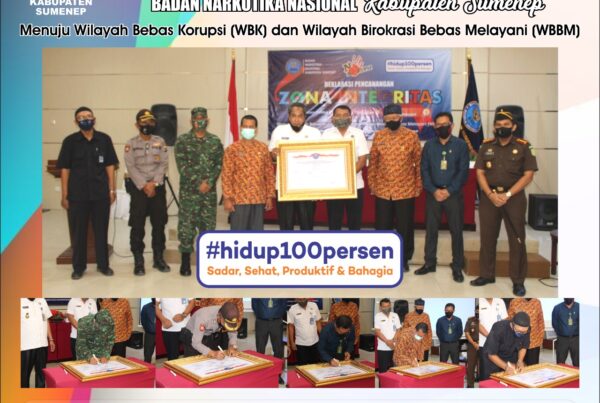 Pencanangan Zona Integritas Menuju Wilayah Bebas Korupsi dan Wilayah Birokrasi Bersih Melayani di BNN Kabupaten Sumenep