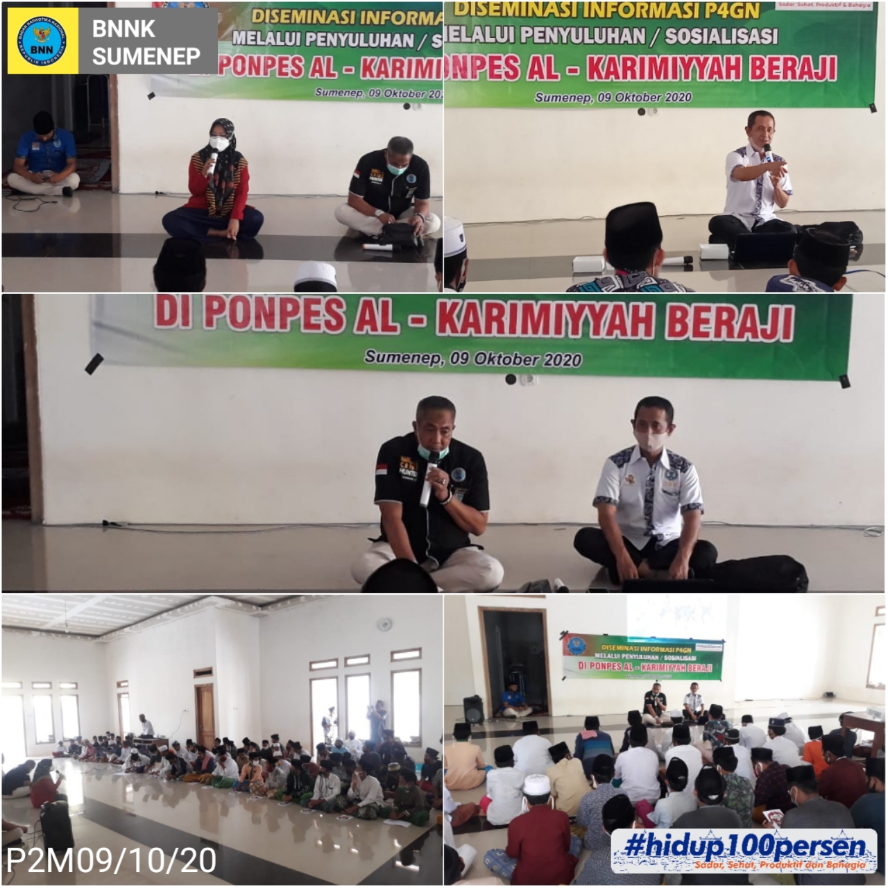 Kepala BNNK Sumenep menjadi Narasumber pada kegiatan " Diseminasi dan Informasi P4GN melalui penyuluhan / sosialisasi di PP. Al - Karimiyyah