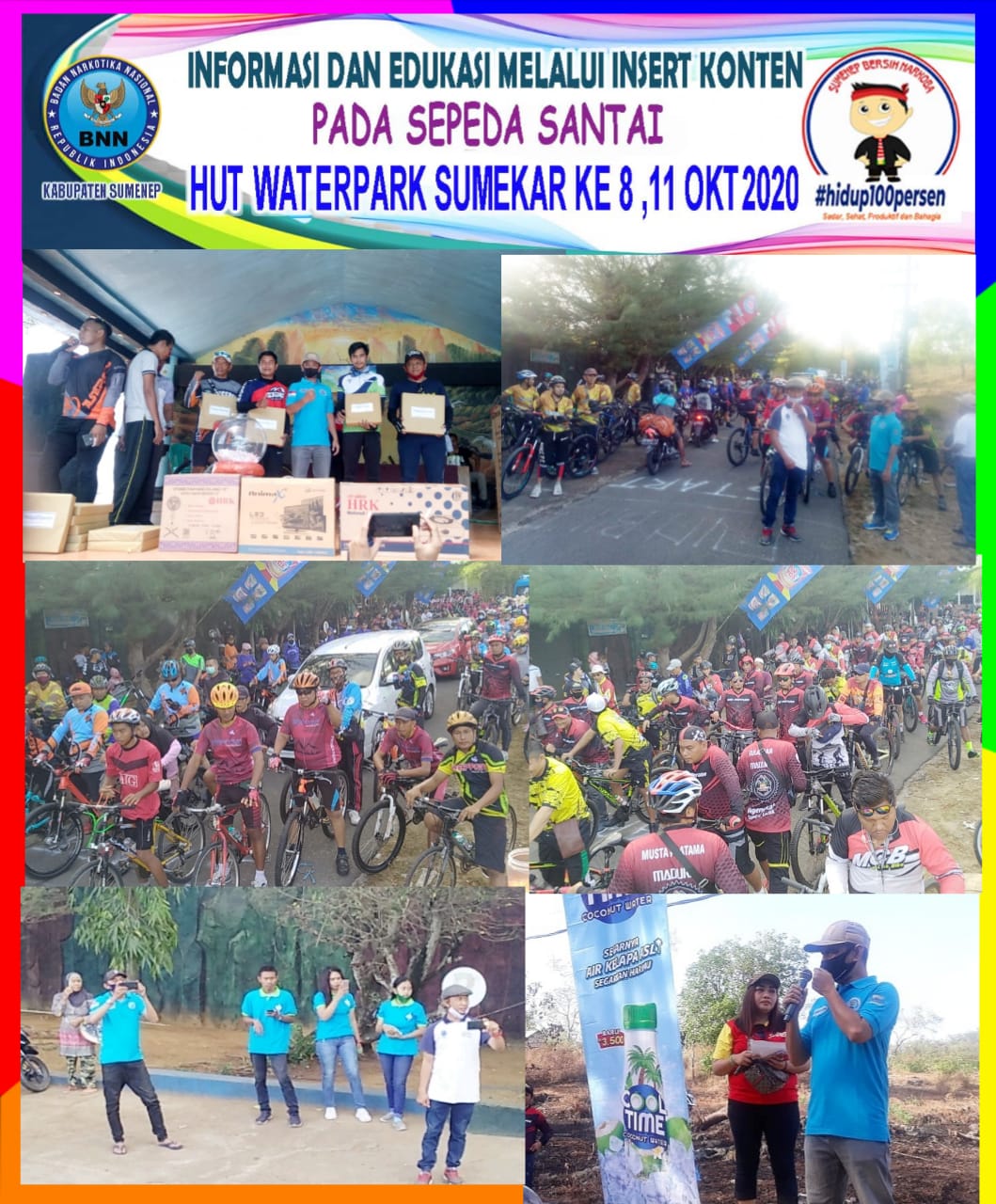 Informasi Dan Edukasi Melalui Insert Konten Pada Kegiatan Sepeda Santai HUT Water Park Sumekar ( WPS ) Ke 8 Informasi Dan Edukasi Melalui Insert Konten Pada Kegiatan Sepeda Santai HUT Water Park Sumekar ( WPS ) Ke 8